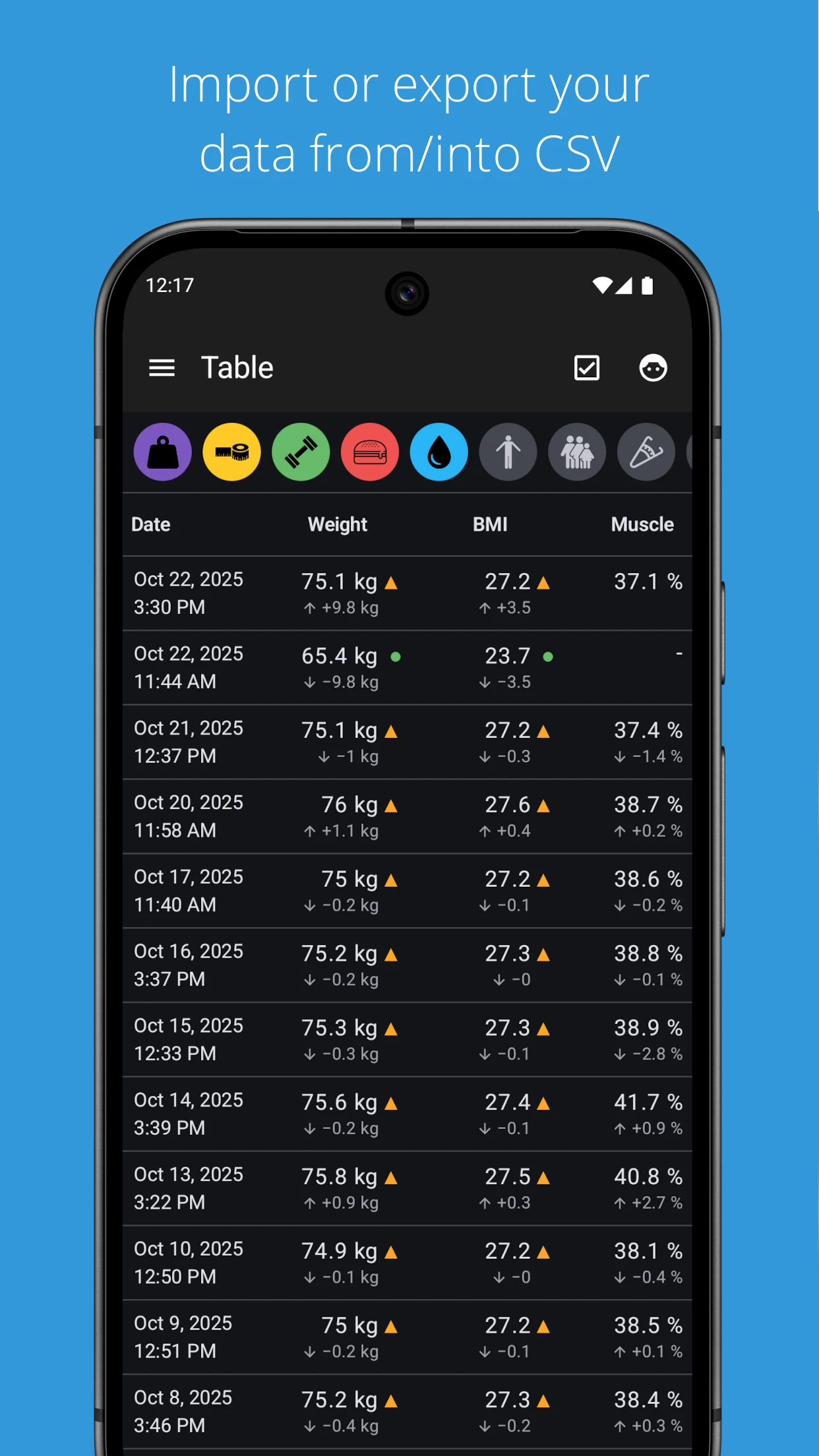 openScale screenshot